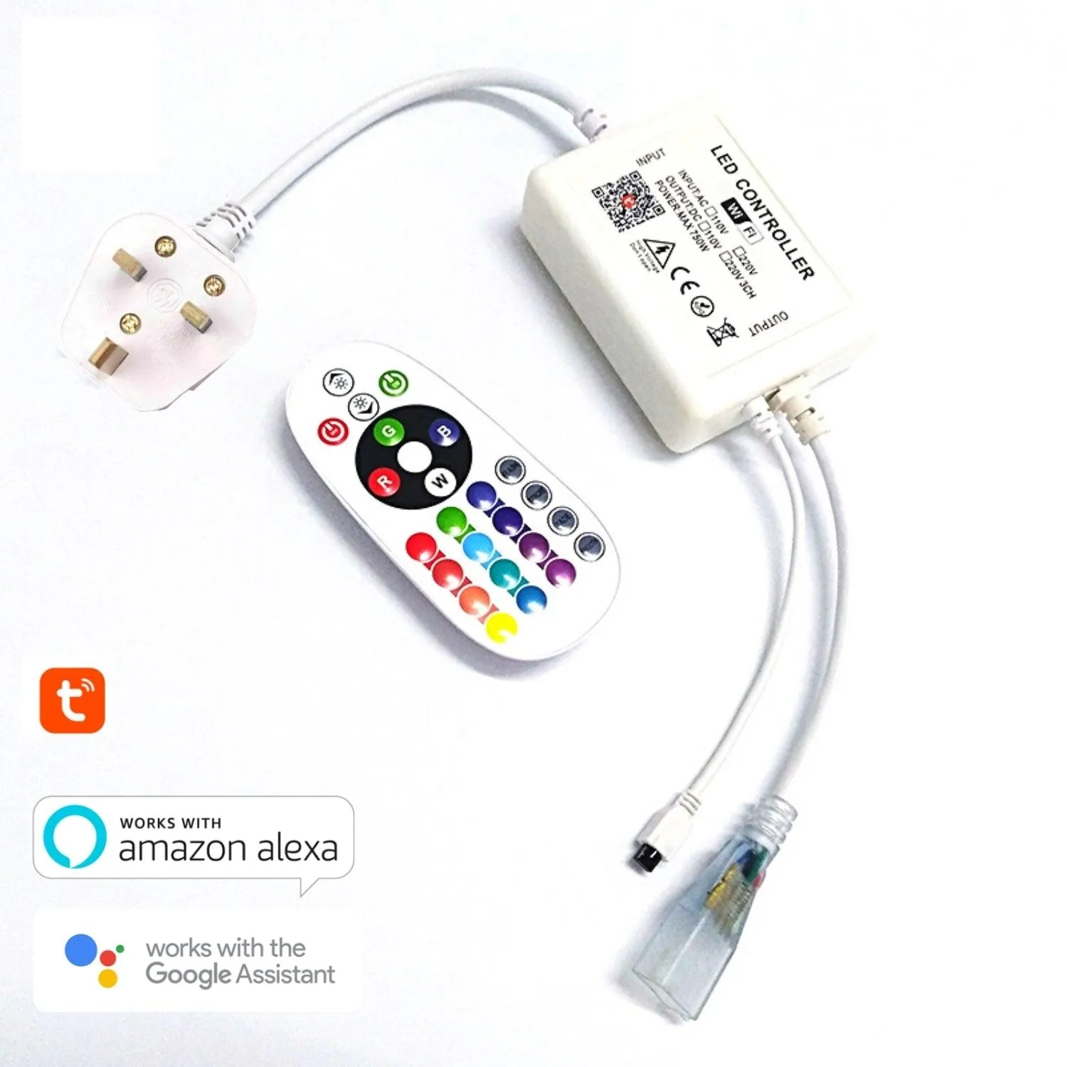 RGB Neon Flex 220V 240V 10x20mm Flat Shape IP65 WIFI App Control work with Alexa and Google