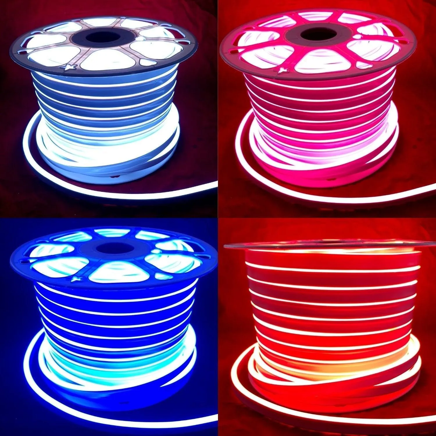 RGB Neon Flex 220V 240V 10x20mm Flat Shape IP65 WIFI App Control work with Alexa and Google