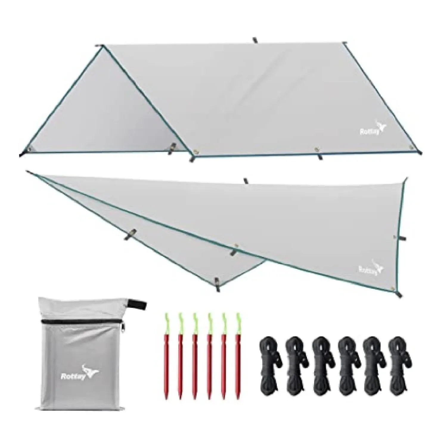 Rottay Waterproof Tarp for Camping | Lightweight Sunshade Hammock for Rain