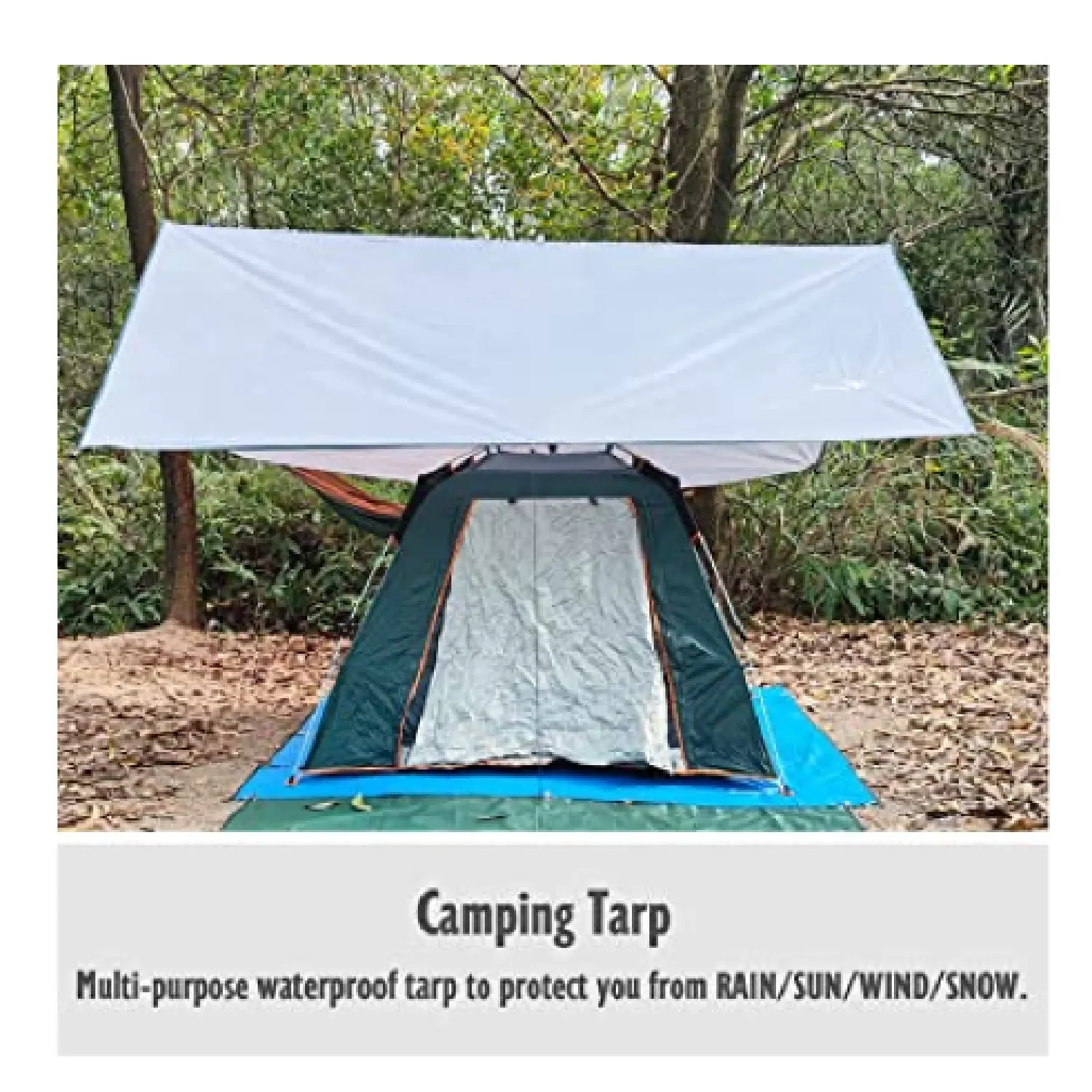 Rottay Waterproof Tarp for Camping | Lightweight Sunshade Hammock for Rain