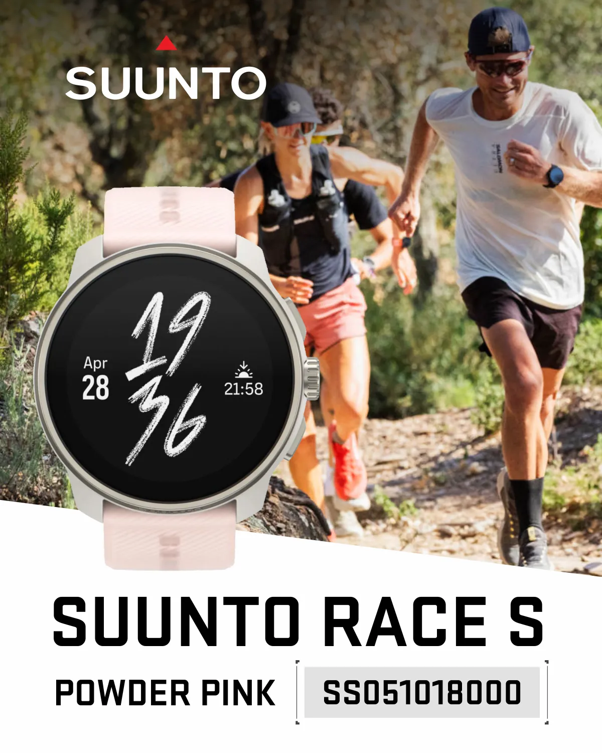 Suunto Race S GPS Sports Smartwatch, AMOLED Touchscreen w/ 13D Standby, Dualband GNSS, Global Offline Map, Advanced Training, Wearable4U