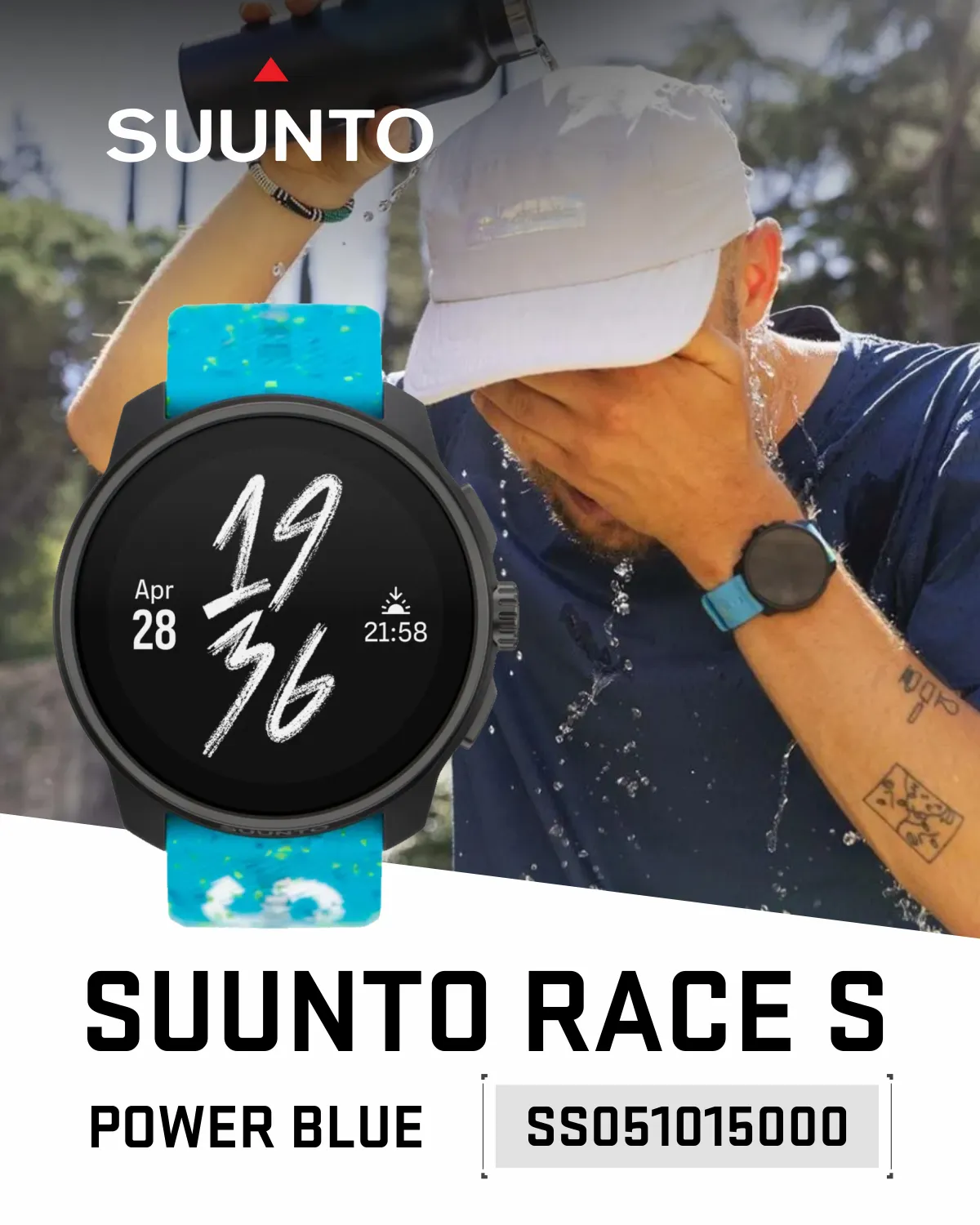 Suunto Race S GPS Sports Smartwatch, AMOLED Touchscreen w/ 13D Standby, Dualband GNSS, Global Offline Map, Advanced Training, Wearable4U