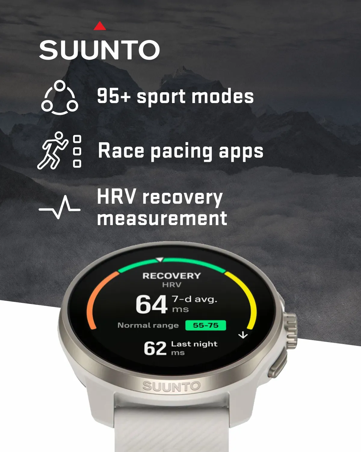 Suunto Race S GPS Sports Smartwatch, AMOLED Touchscreen w/ 13D Standby, Dualband GNSS, Global Offline Map, Advanced Training, Wearable4U