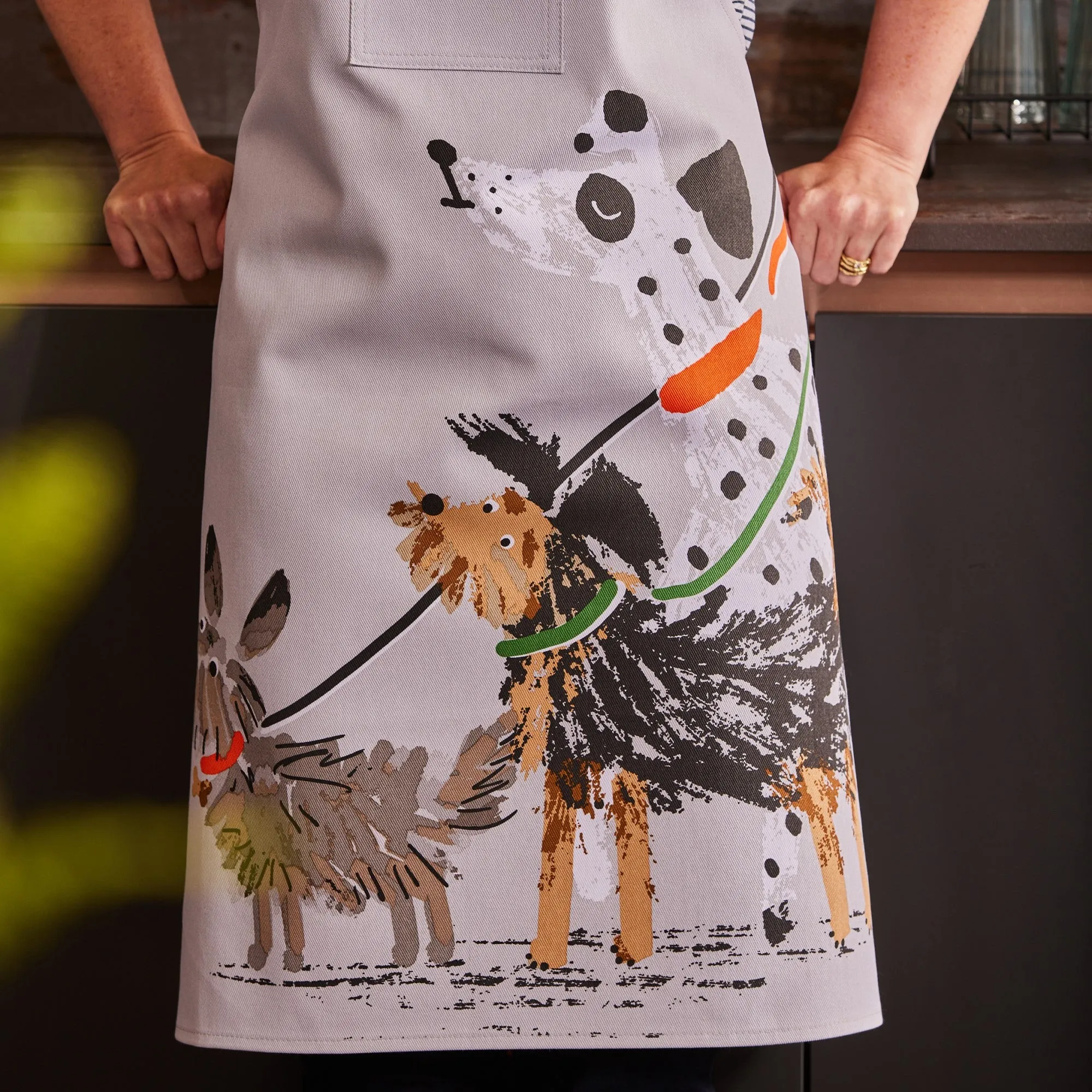 Ulster Weavers Dog Days Apron - Cotton One Size in Grey