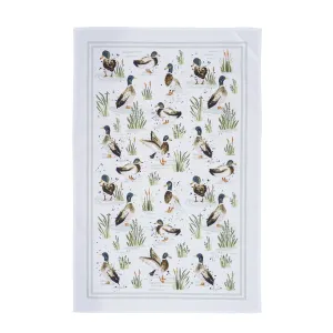 Ulster Weavers Farmhouse Ducks Tea Towel - Cotton One Size in Sage