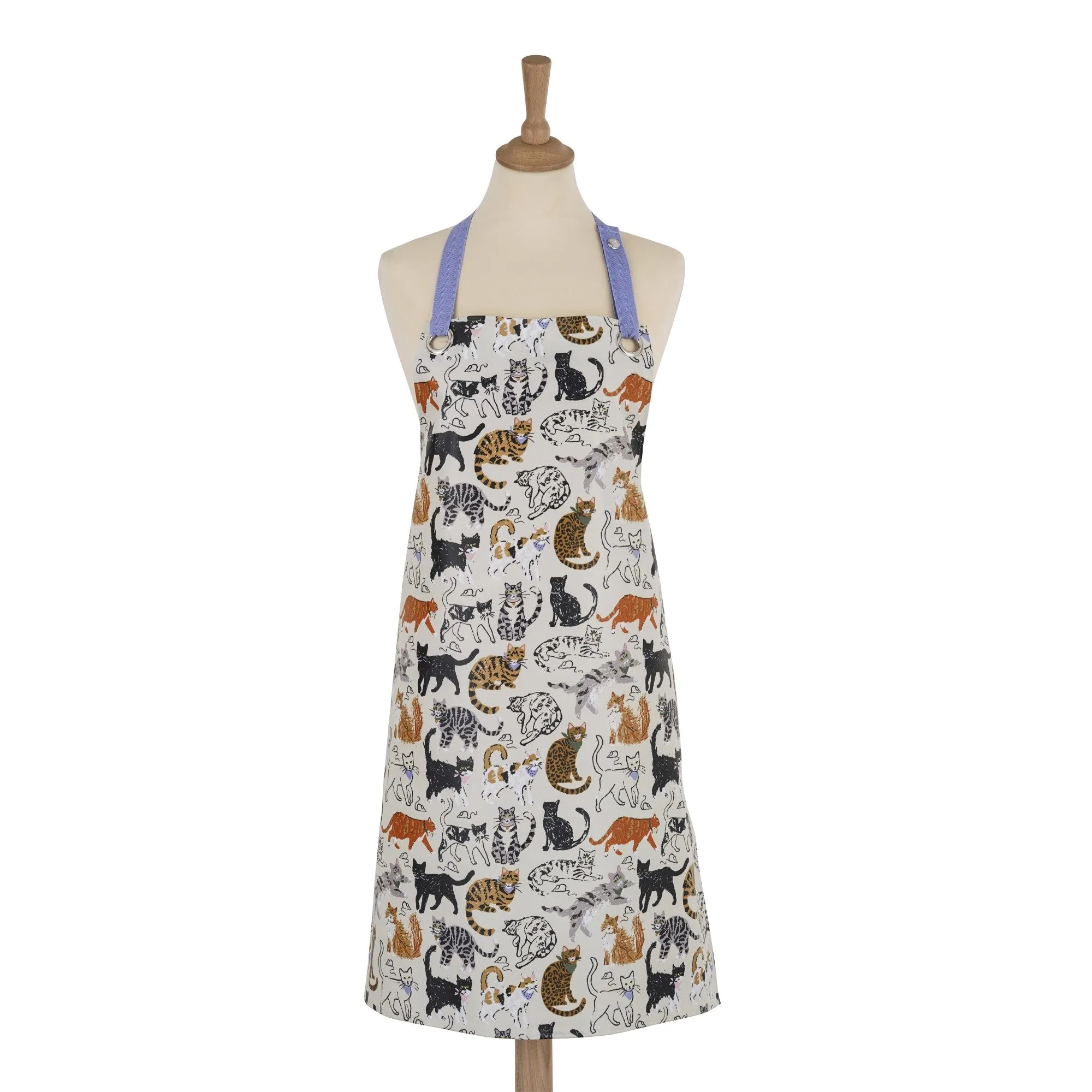 Ulster Weavers Feline Friends Apron - PVC/Oilcloth One Size in Grey