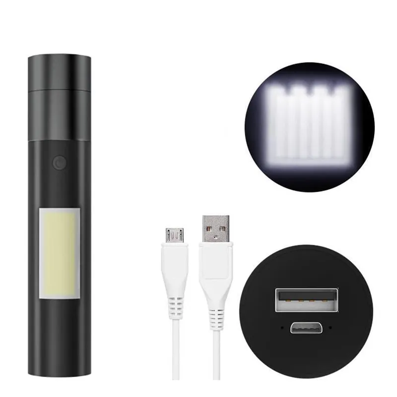 Usb Charging Long Life Battery Flashlight With Power Bank