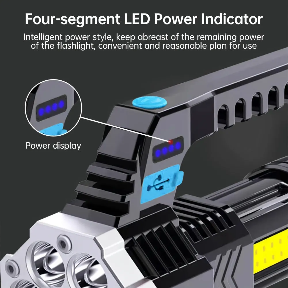 USB Rechargeable High Power Flashlight with COB Lantern