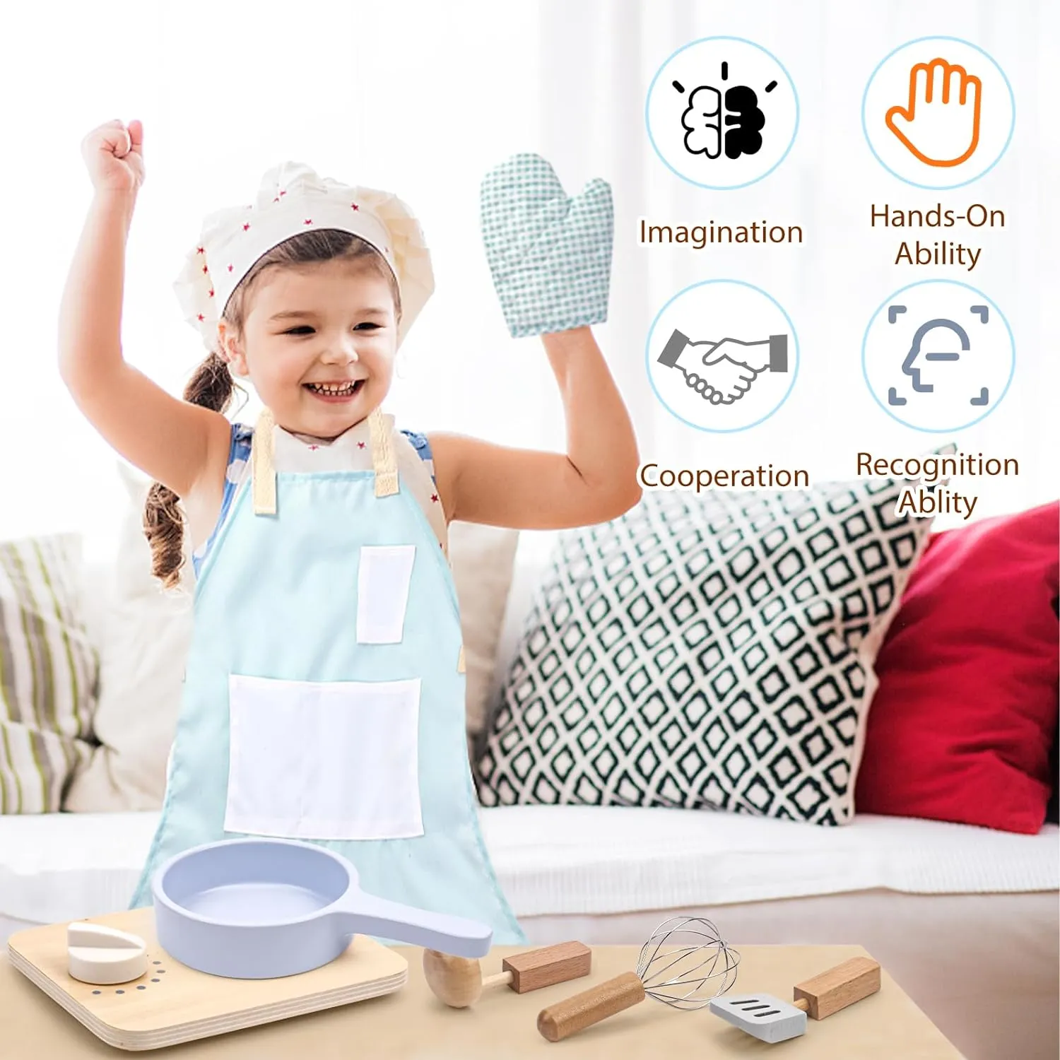 Wooden Cooking Toy Set - Pretend Play Toy