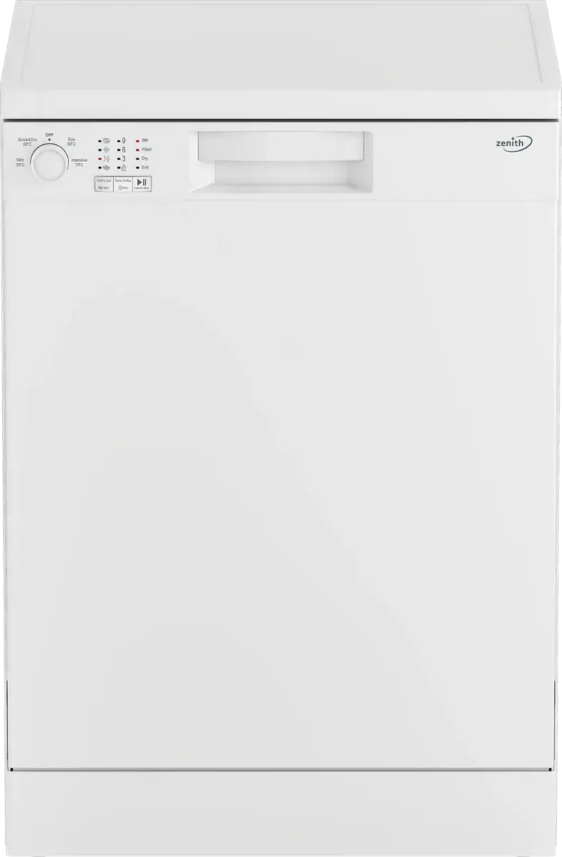 Zenith ZDW600W Full Size Dishwasher White 13 Place Settings