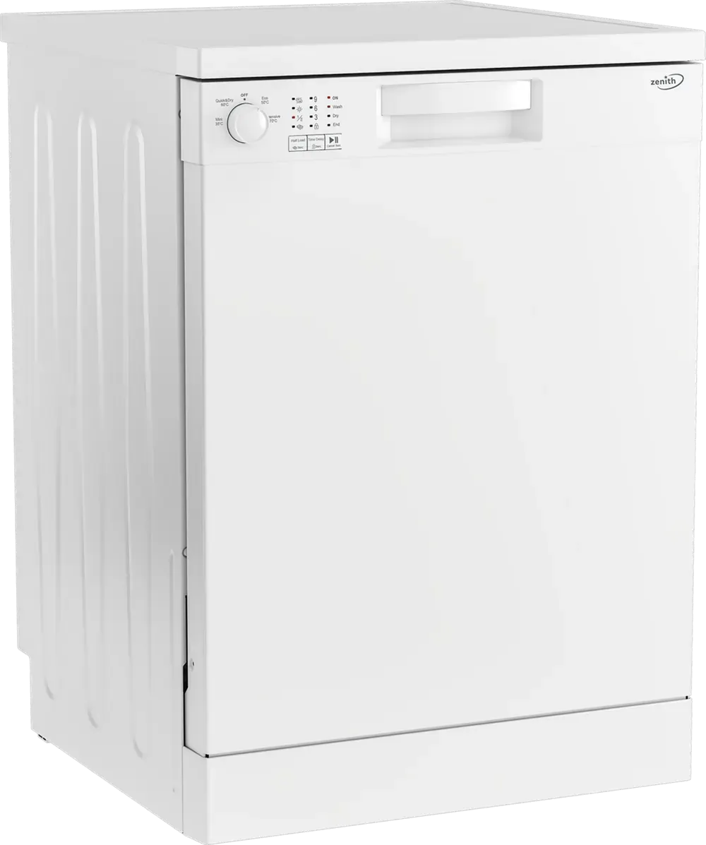 Zenith ZDW600W Full Size Dishwasher White 13 Place Settings